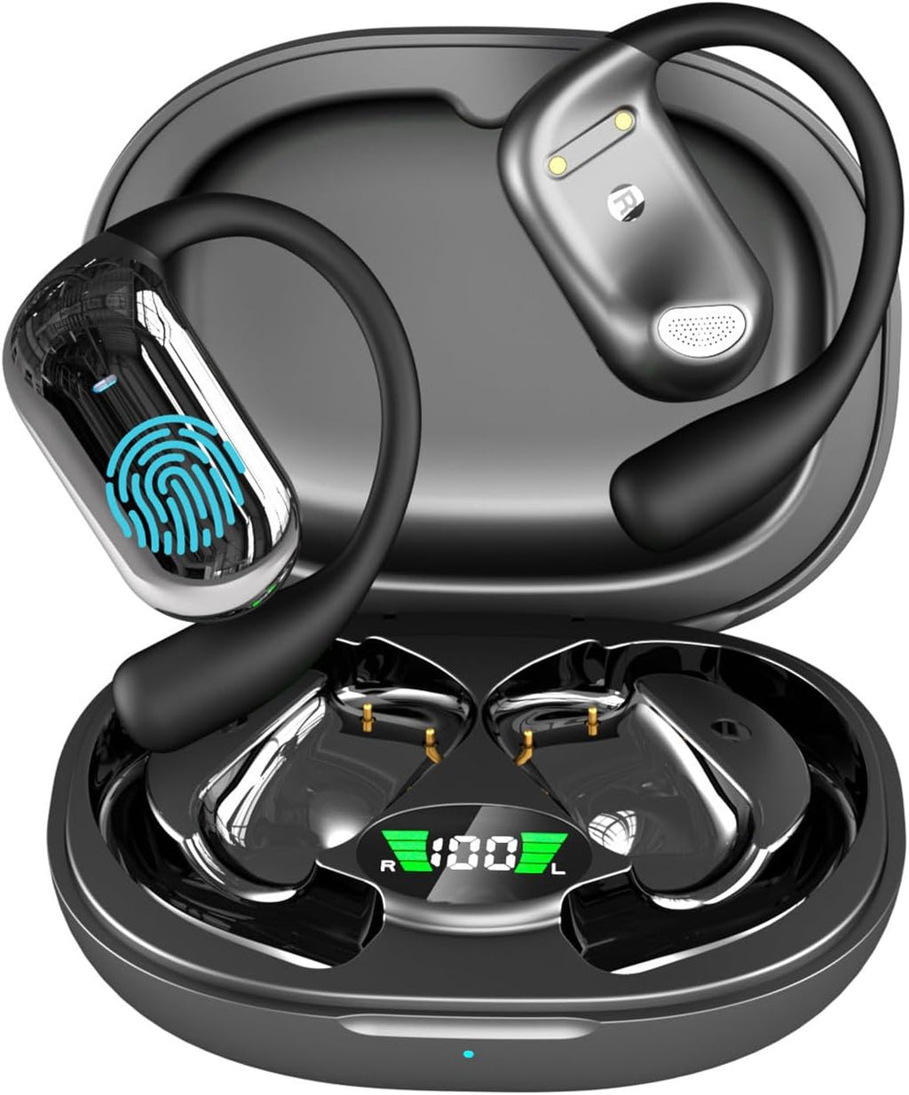 3-In-1 AI Language Translation Earbuds,Ows Wireless Real-Time 144 Languages Translator Headphones with APP for Ios and Android,Two-Way Translator Device for Travel Business Learning