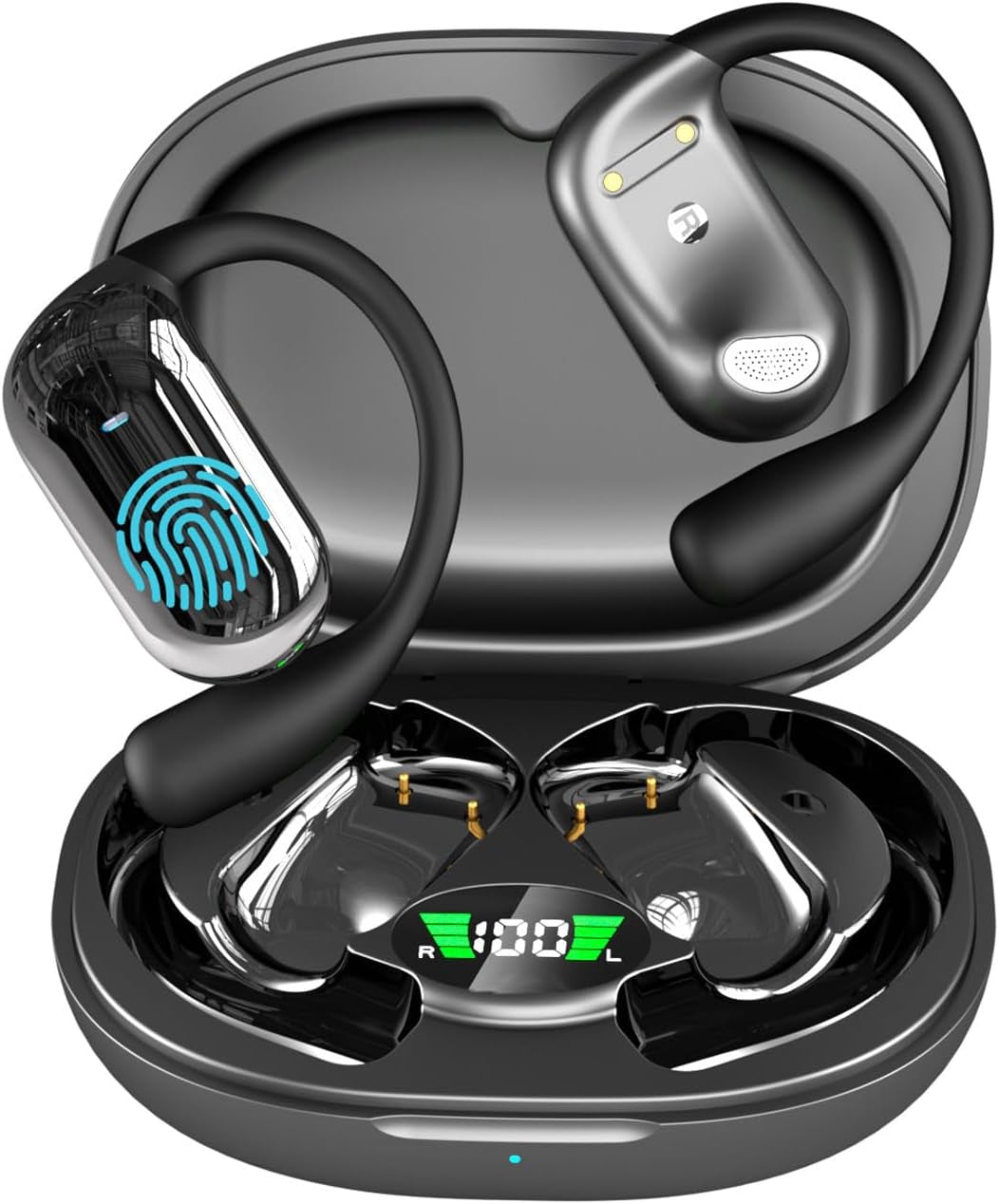 3-In-1 AI Language Translation Earbuds,Ows Wireless Real-Time 144 Languages Translator Headphones with APP for Ios and Android,Two-Way Translator Device for Travel Business Learning