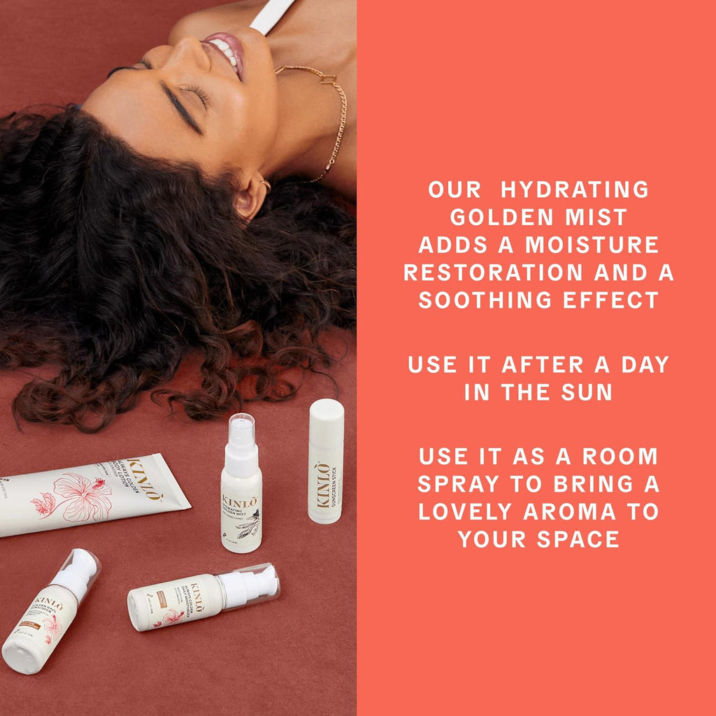 Hydrating Golden Mist, 1 Fl Oz | Face Mist with Coconut Water, Aloe, Witch Hazel, Calendula | Facial Spray Mist Hydrating Toner Mist | Black Owned Skincare 1 Fl Oz