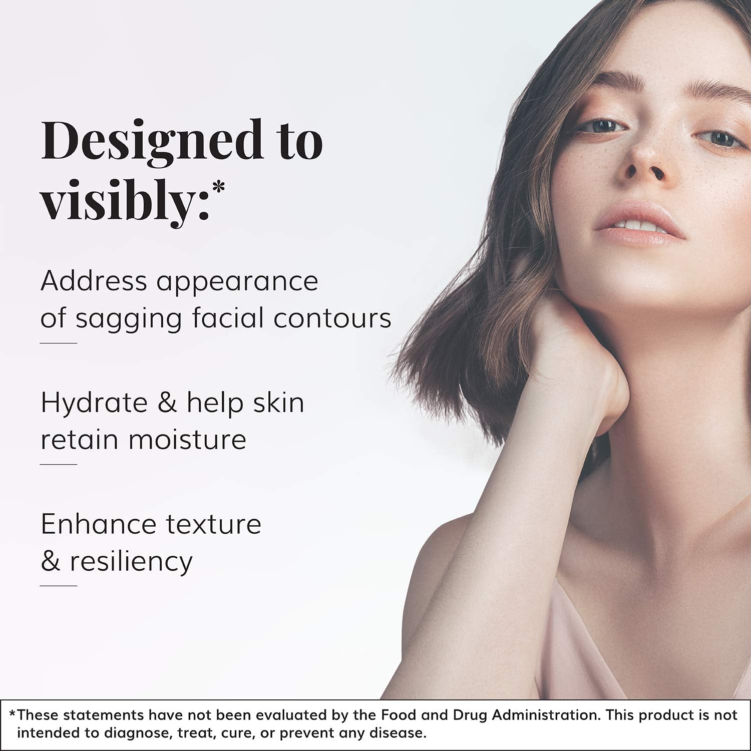 Collagen Peptide Serum - Concentrated, Creamy anti Aging Face Serum with Skin Contouring Peptides & Moisturizing Hyaluronic Acid, No Parabens or Sulfates (1 Oz / 30 Ml)