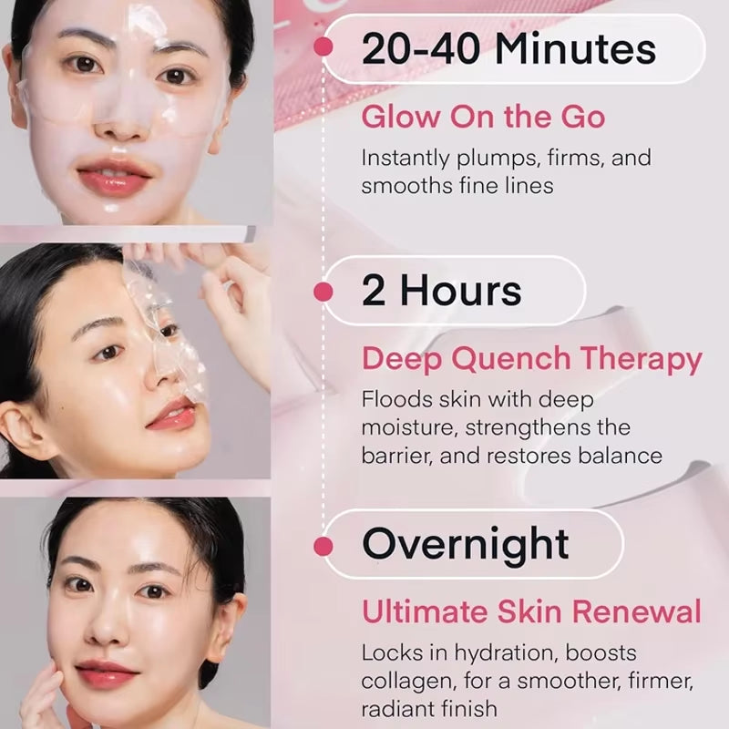 Overnight Collagen Mask Salmon DNA PDRN Face Mask for Glass Glow Skin Elasticity Hydrating Firming Smooth Korean Skincare