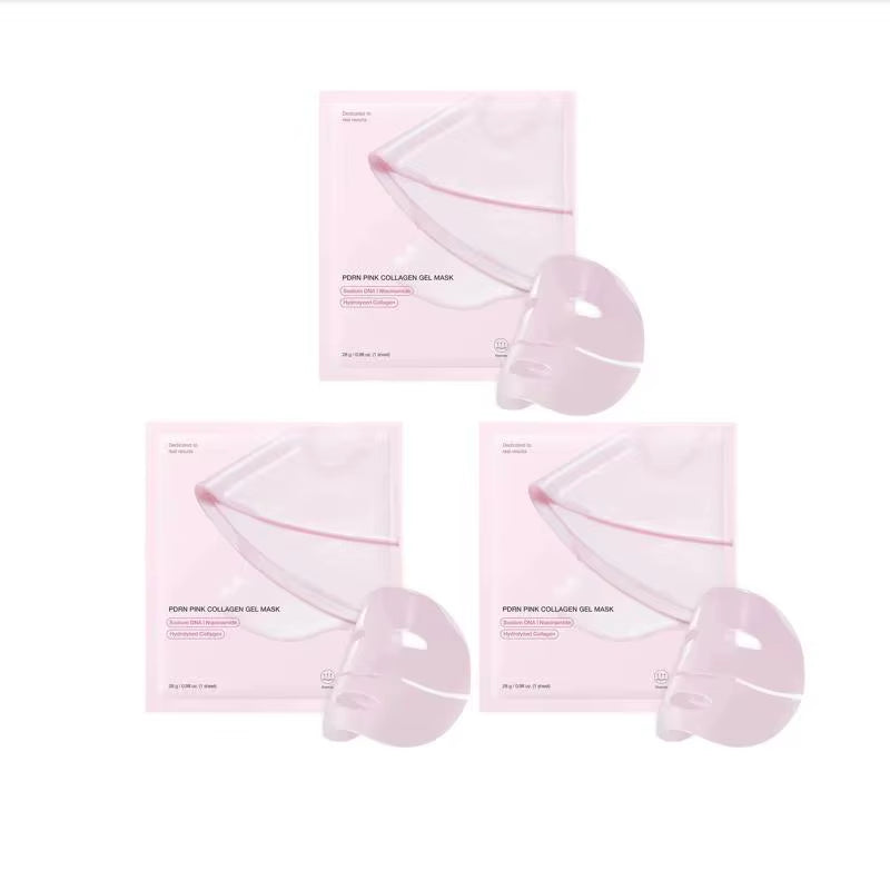 Pink Collagen Gel Salmon Pdrn Facial Mask,Deep Hydrating,Moisturizing and Firming Hydrogel Jelly Face Sheeets,Balance Skin Tone