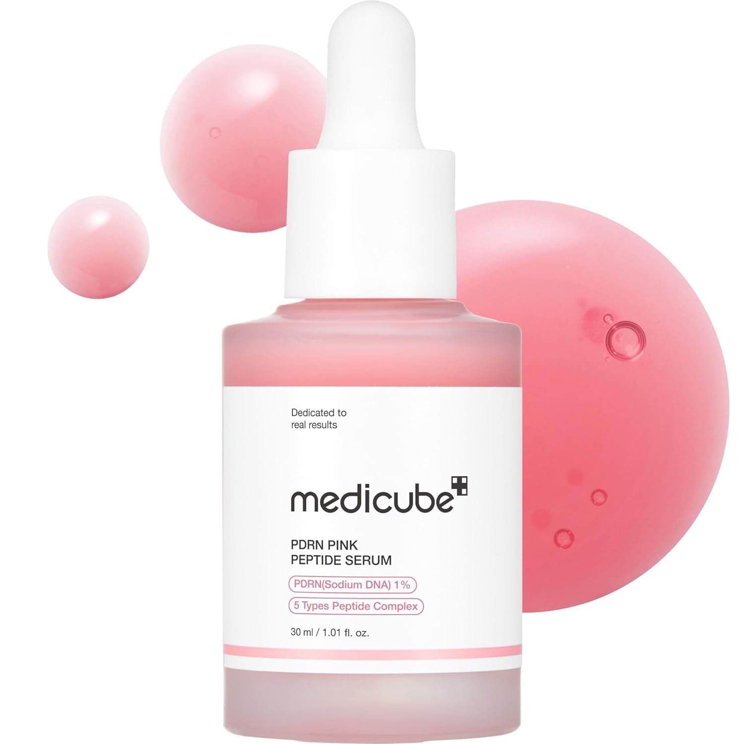 PDRN Pink Peptide Serum with Salmon DNA | Pink Glow Serum with Peptides & Niacinamide for Hydration & Firm-Looking Skin | Uneven Tone Care | Korean Skincare, 1.01 Fl. Oz